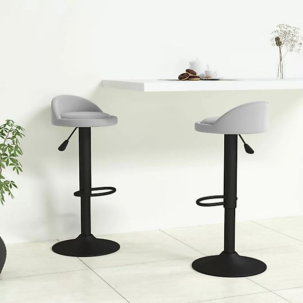 vidaXL Barhocker Barhocker 2 Stk. Hellgrau günstig online kaufen