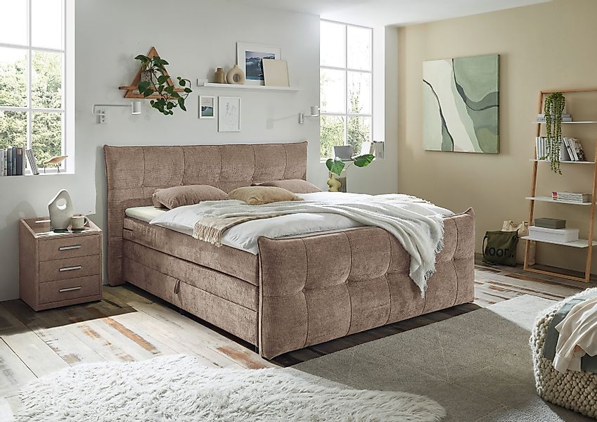 ED EXCITING DESIGN Boxspringbett Gallina, mit günstig online kaufen