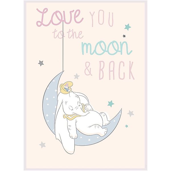 Komar Bild "Dumbo Moon" Disney 1 Stk. tlg. Wandbild zur Dekoration im Kinde günstig online kaufen