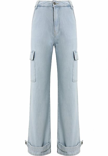 DEF Stoffhose "DEF Damen DEF Cargo Pants Denim", (1 tlg.) günstig online kaufen