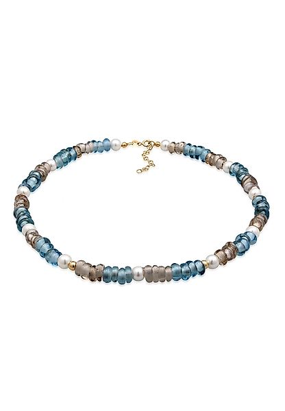 Elli Perlenkette Choker Glasperlen Muschelkernperlen 925 günstig online kaufen