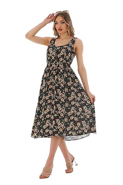 Bongual Maxikleid bedrucktes Sommerkleid mit Blumen günstig online kaufen