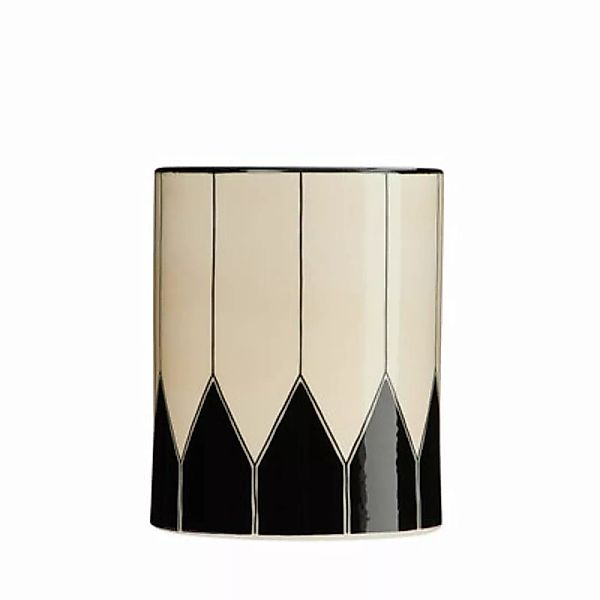 Vase Daria Moyen keramik schwarz / Ø 15 x H 19 cm - Handbemalte Keramik - M günstig online kaufen