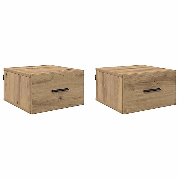 vidaXL Nachttisch 2 Stk Artisan-Eiche 35 x 35 x 20 cm Holzwerkstoff 882403 günstig online kaufen