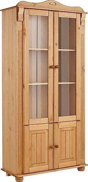 OTTO home Vitrine Adele 4-türig, Höhe 185 cm, mit Glaseinsätzen, aus massiv günstig online kaufen