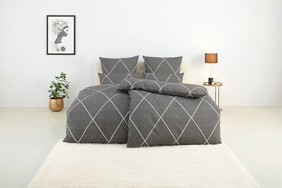 OTTO home Bettwäsche "Belle" 2 Stk. tlg. Renforcé Qualität, Reißverschluss günstig online kaufen