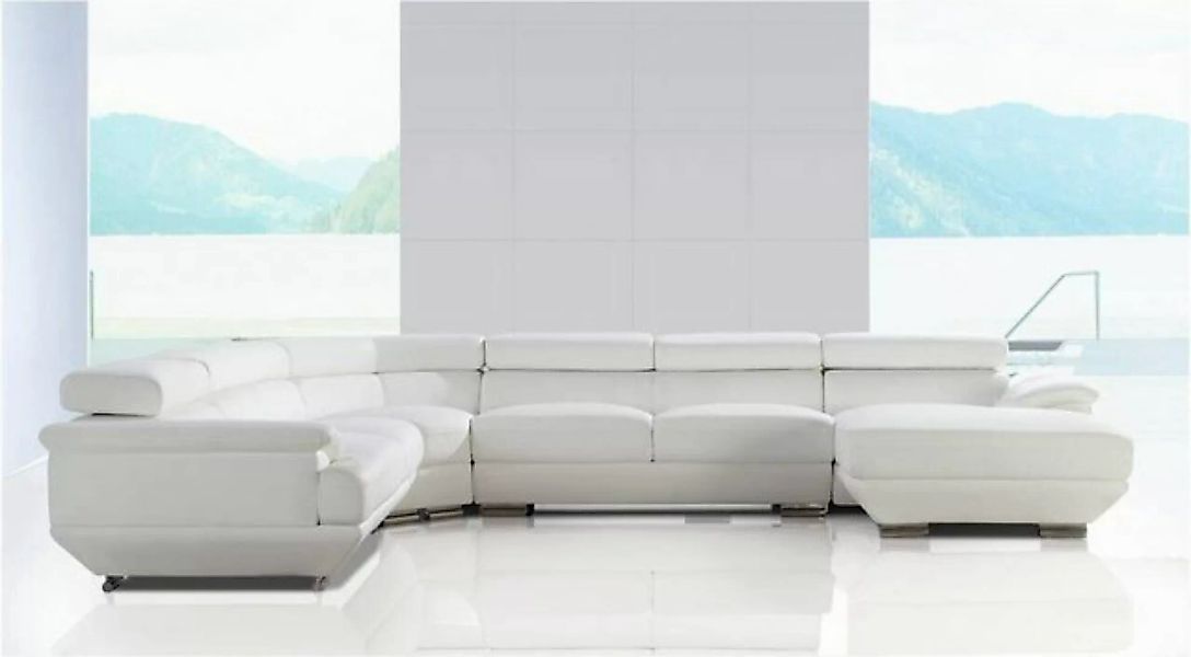 JVmoebel Ecksofa Design Ecksofa Leder Sofa Couch Wohnlandschaft U-Form Sofa günstig online kaufen