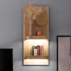 Wandregal in Balkeneiche Bianco furniert 50 cm breit günstig online kaufen