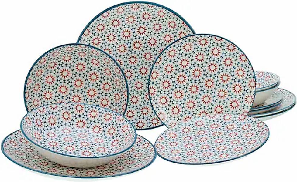 CreaTable Teller-Set »Stella« orientalisches Fliesenmotiv günstig online kaufen