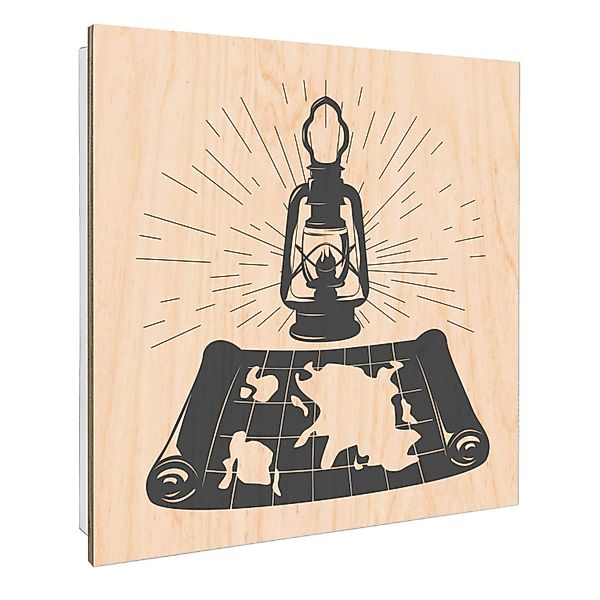 Banjado Schlüsselkasten mit Holzfront 30x30cm Weiß Scharnier Links 50 Haken günstig online kaufen