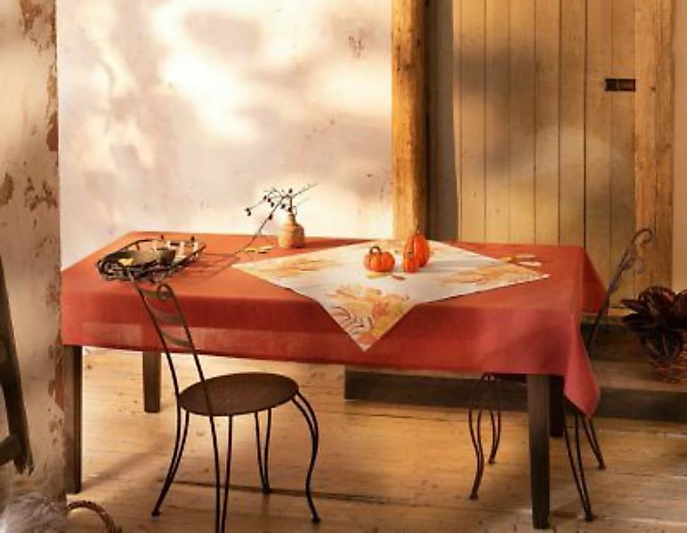 HOME Living Tischdecke SPAR-SET 2x Herbstblätter Tischdecken beige günstig online kaufen