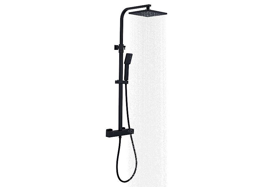 HOMELODY Duschsystem Duschset mit Thermostat 38℃ verstellbare Duschstange a günstig online kaufen