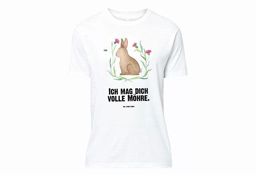 Mr. & Mrs. Panda T-Shirt Hase sitzend - Weiß - Geschenk, Grüße, Geburstag, günstig online kaufen