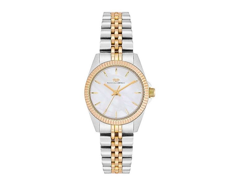 Rhodenwald & Söhne Quarzuhr Cassina silber/gelbgold, mit Edelstahl-Armband günstig online kaufen