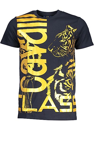 Cavalli Class T-Shirt Blaues Herren Kurzarm günstig online kaufen