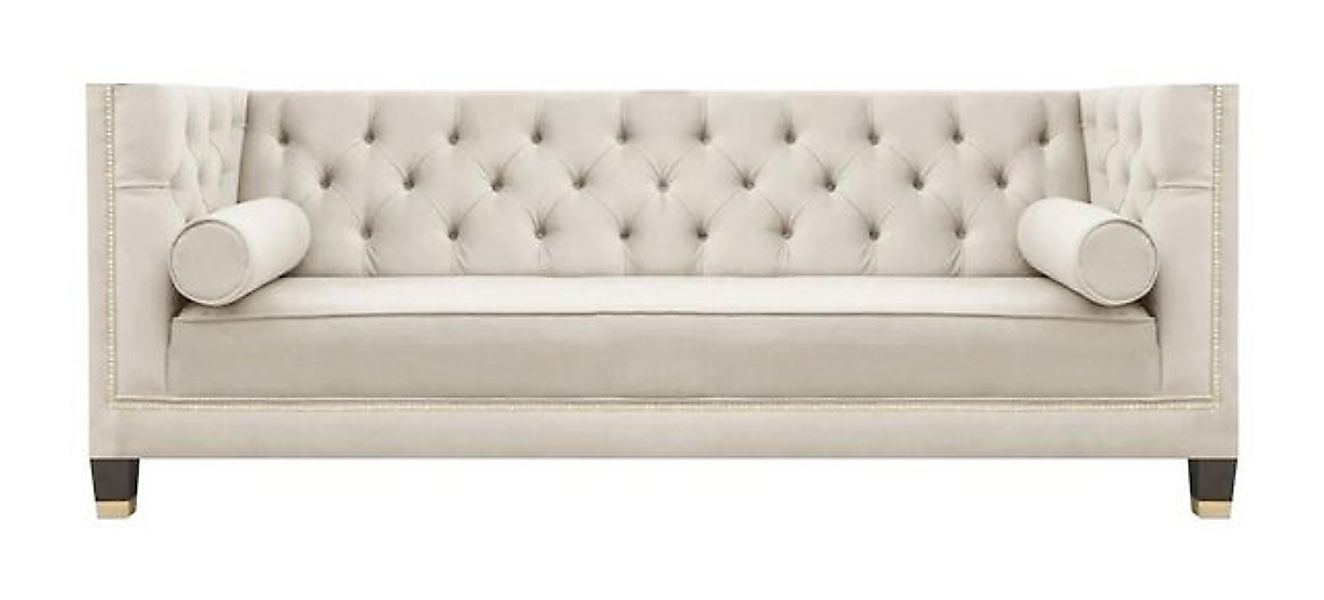 Xlmoebel Chesterfield-Sofa Neu Chesterfield Weißes Drei-Sitzer-Sofa für das günstig online kaufen