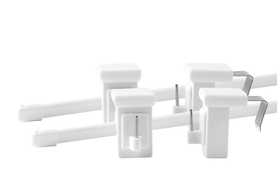 Deco-Raum Vitragenstange mit drehbaren Klemmträgern, Ø 10 mm, 1-läufig, aus günstig online kaufen