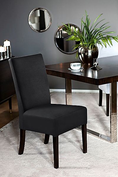 Fink Polsterstuhl "MIRCO", Samtvelours VELVET, mit schmalem Holzsockel günstig online kaufen