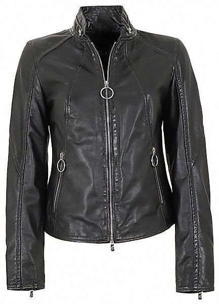 Jilani Lederjacke Kiran Jilani - Damen Lederjacke Lammnappa schwarz günstig online kaufen