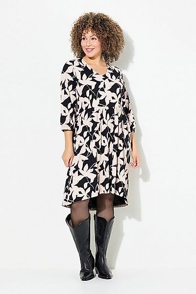 Ulla Popken Jerseykleid Jerseykleid Blätter A-Linie günstig online kaufen