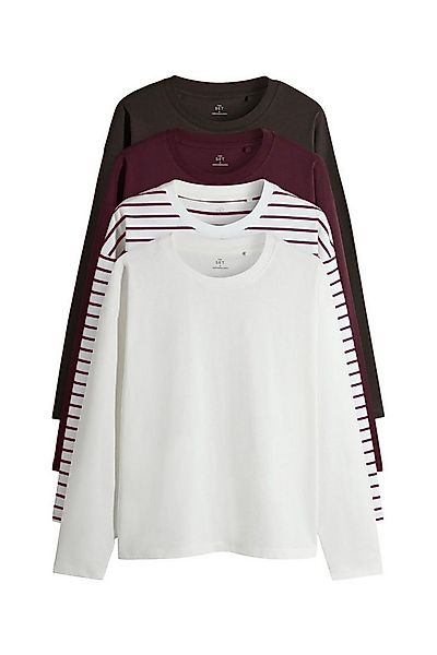 The Set Langarmshirt The Set 4er-Pack Relaxed Fit Langarmshirts (4-tlg) günstig online kaufen