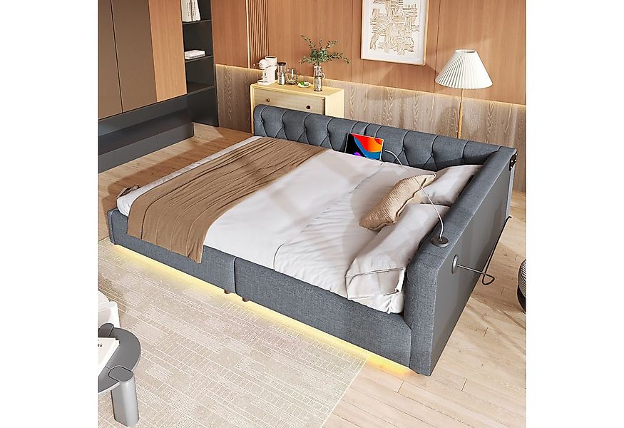 Ulife Schlafsofa Daybett, Tagesbett, Polsterbett, Jugendbett mit LED-Beleuc günstig online kaufen