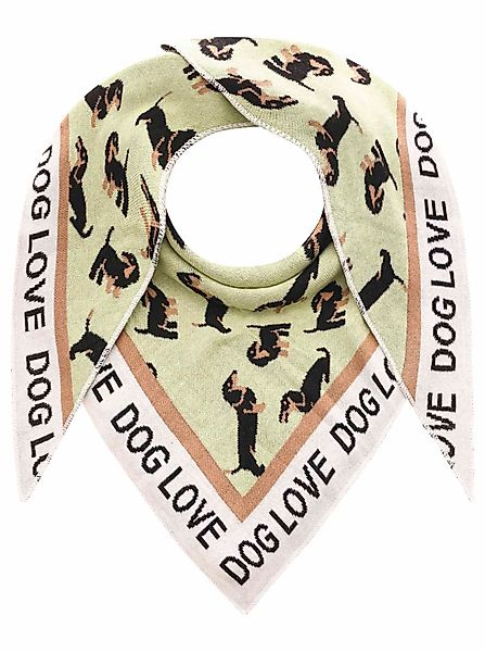 Zwillingsherz Dreieckstuch, Feinstrick, Animal-Print, Statement günstig online kaufen
