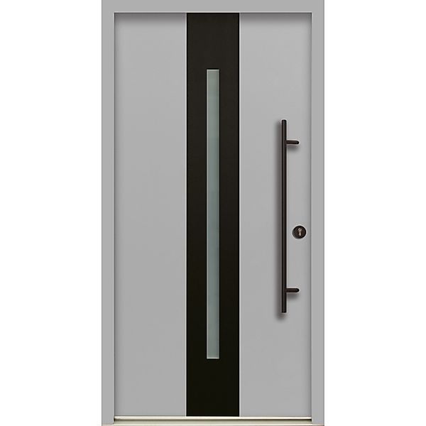 Splendoor Haustür ThermoSpace Prime Dublin Grau 210 cm x 100 cm Anschlag R günstig online kaufen