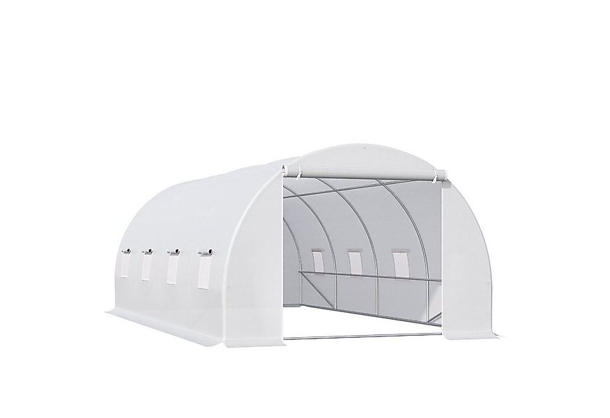 Outsunny Foliengewächshaus Foliengewächshaus mit 8 Seitenfenstern günstig online kaufen