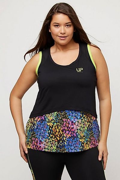 Ulla Popken Longtop Top kurz doppellagig Rundhals ärmellos günstig online kaufen