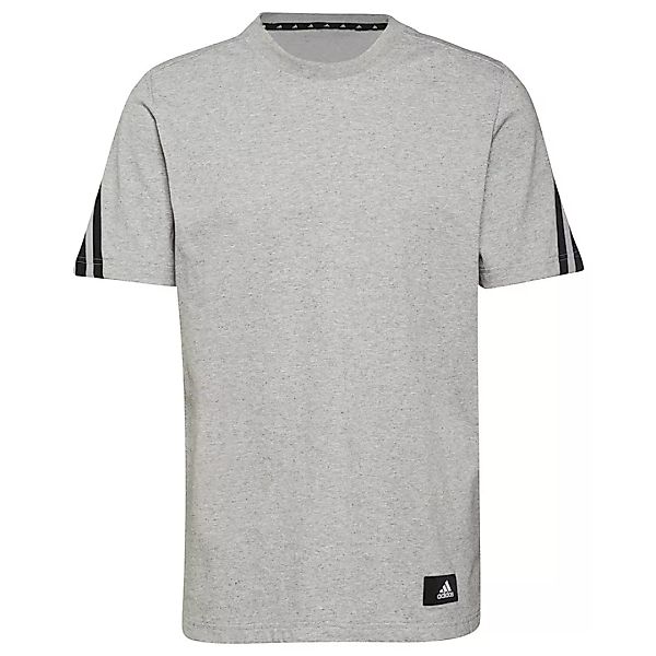 Adidas Fi 3 Stripes Kurzarm T-shirt S Medium Grey Heather günstig online kaufen