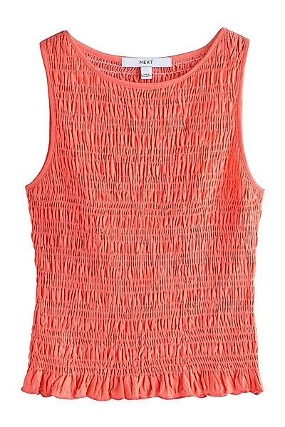 Next Kurzarmbluse Ärmelloses, gesmoktes Modal-Oberteil (1-tlg) günstig online kaufen