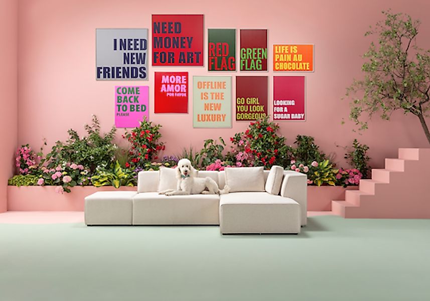 Kare Design Bild mit Rahmen »Gerahmtes Bild Need Money 80x80cm« günstig online kaufen