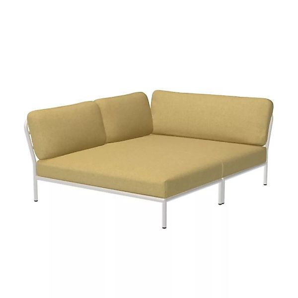 LEVEL Outdoor Eck-Sofa Lounge-Modul 5 Senf Weiß Links günstig online kaufen