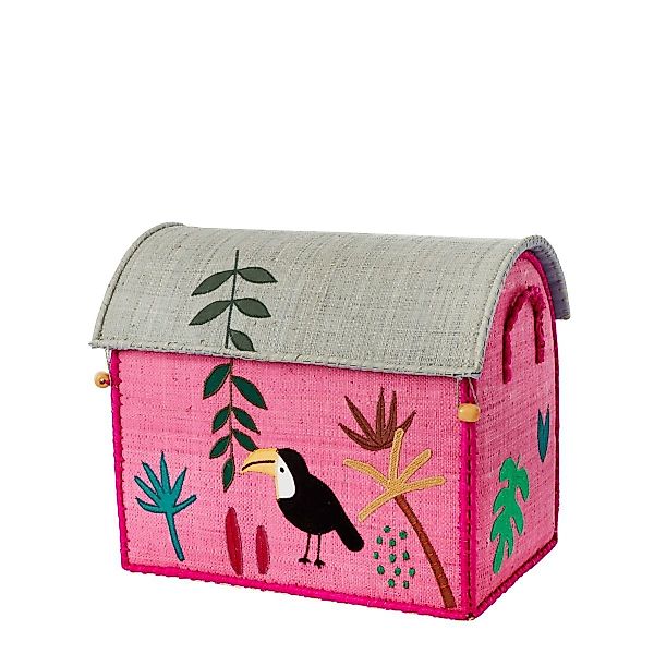 rice Aufbewahrungskorb Landhauskorb klein Raffia-Bast Kinderzimmer günstig online kaufen