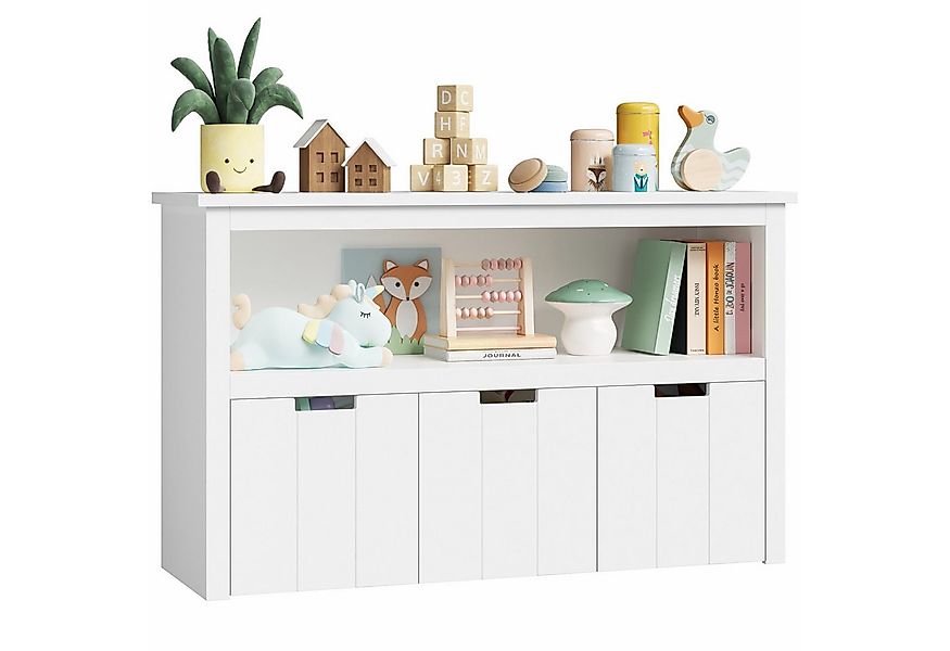 Homfa Kinderregal, Spielzeugtruhe Bücherregal 3 Schubladen mit Rollen 102 x günstig online kaufen