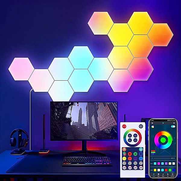 Sunicol LED Dekolicht LED Wandleuchte Hexagon günstig online kaufen