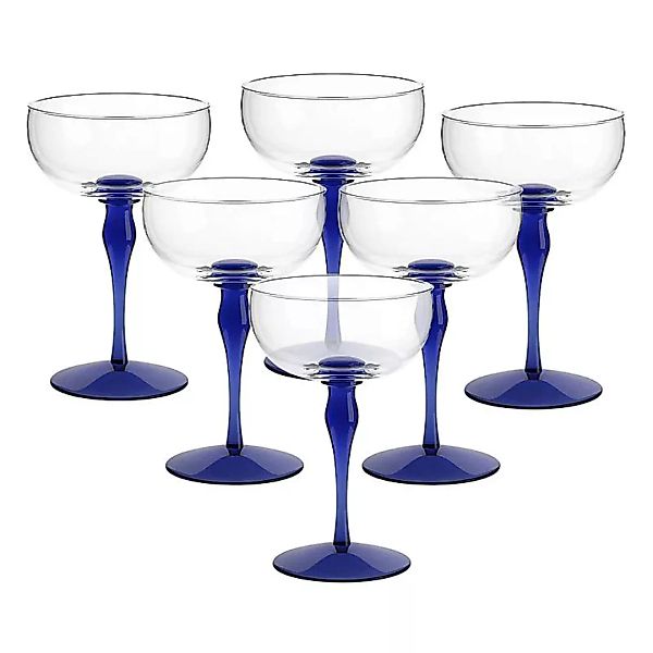 Eiscremeglas 6er-Set Genova Amore Vero 21,5cm blau günstig online kaufen
