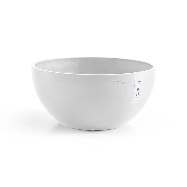Ecopots Pflanztopf Brussels Weiß 25 cm x 12 cm günstig online kaufen