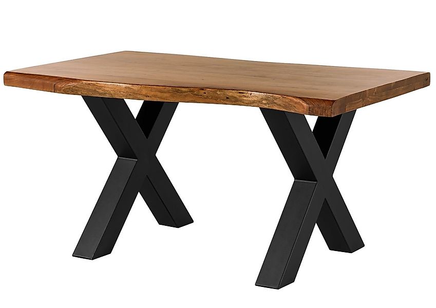 Massivmoebel24 Baumkantentisch FREEFORM (Baumtisch Akazie 140x90x77 günstig online kaufen