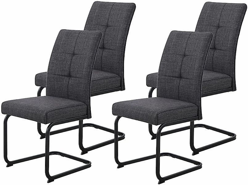 HELA Freischwinger "MALTA" (Set) 4 Stk.verschiedene Bezüge, Gestell Hochkan günstig online kaufen