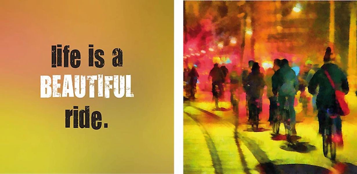 queence Leinwandbild »Beautiful«, Motivationsbilder-Fahrzeuge-Fahrräder-Kun günstig online kaufen
