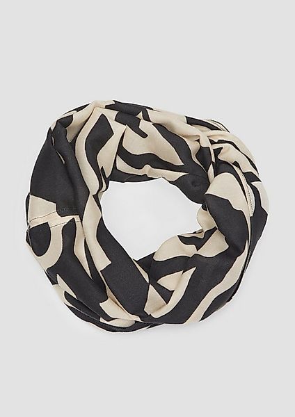 s.Oliver Loop Snood, Lässiger Loop Schal aus Viskose mit All-over-Print günstig online kaufen