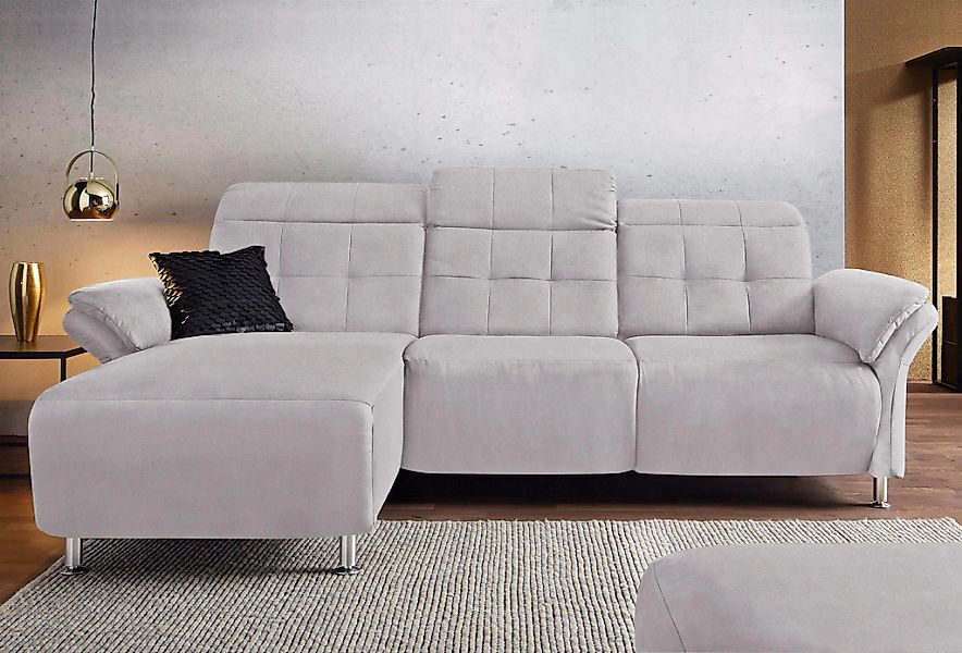 Home affaire Ecksofa "Manhattan L-Form" 2 Sitze mit elektrischer Relaxfunkt günstig online kaufen