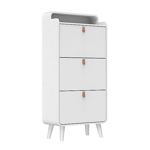 Gotagee Schuhschrank Freistehender Wohnzimmerschrank Flip-Schuhregal Weiß B günstig online kaufen