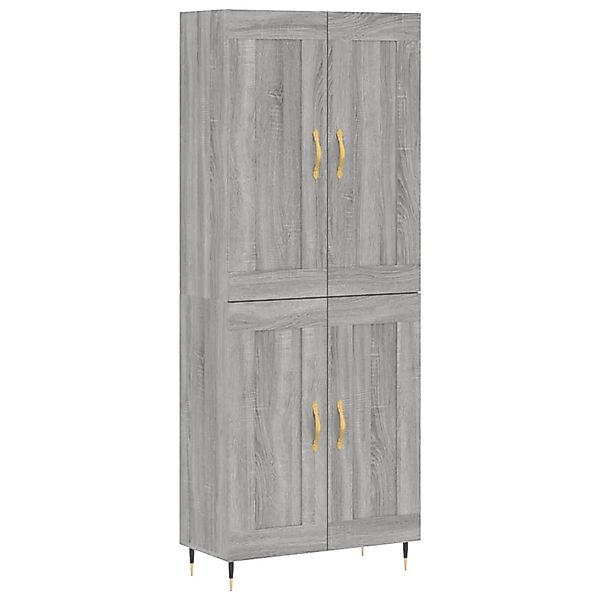 vidaXL Highboard Grau Sonoma 69,5x34x180 cm Holzwerkstoff 3199671 günstig online kaufen
