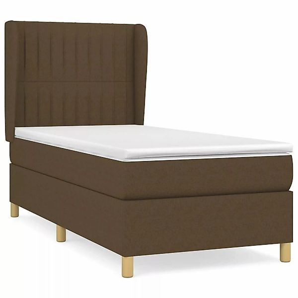 vidaXL Boxspringbett mit Matratze Dunkelbraun 80x200 cm Stoff1372772 günstig online kaufen