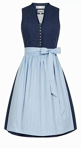 Nübler Trachtenkleid Midi Dirndl Florence in Blau von Nübler günstig online kaufen