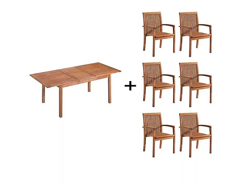 Gartenmöbel-set "Enya", 7-teilig, 6 Sessel, 1 Tisch günstig online kaufen