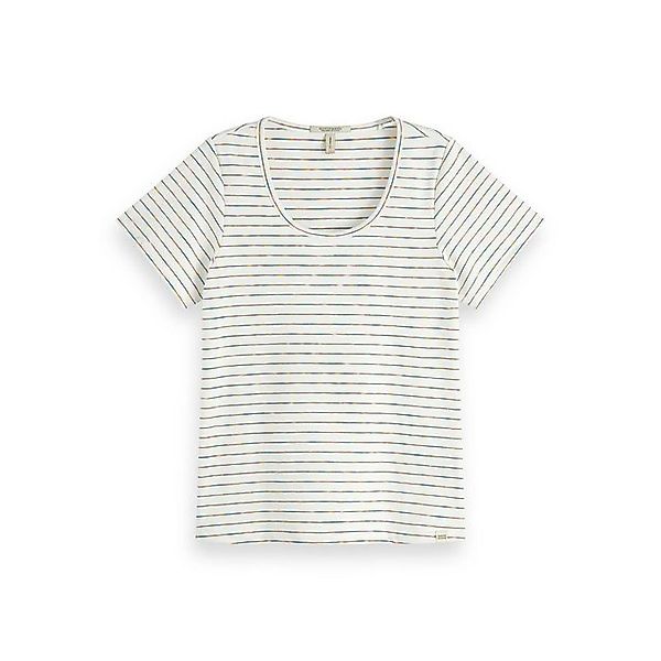 Maison Scotch T-Shirt Maison Scotch Damen T-Shirt Colourful Stripes 156225 günstig online kaufen